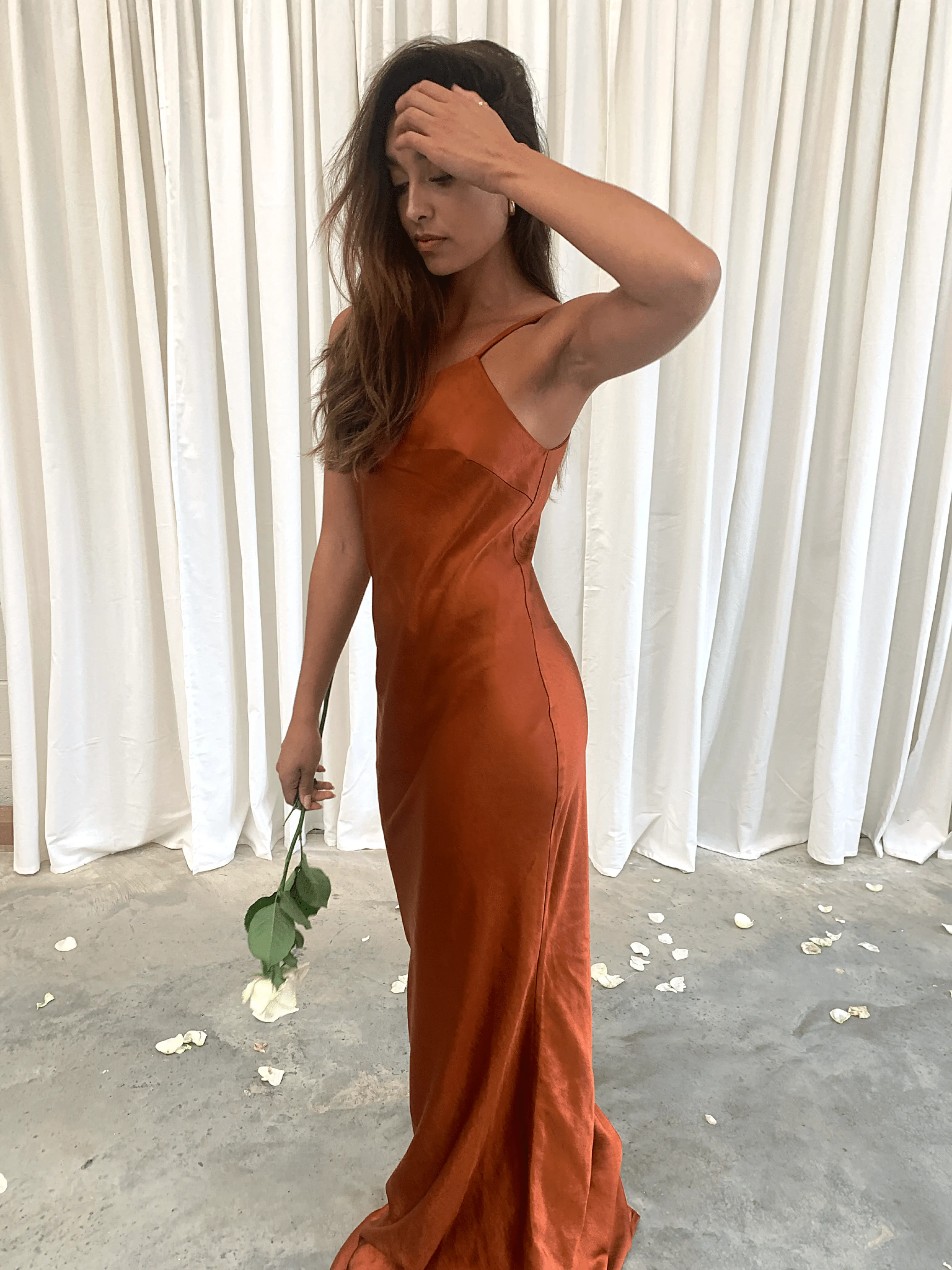 Amelia Maxi Dress - Matte Copper