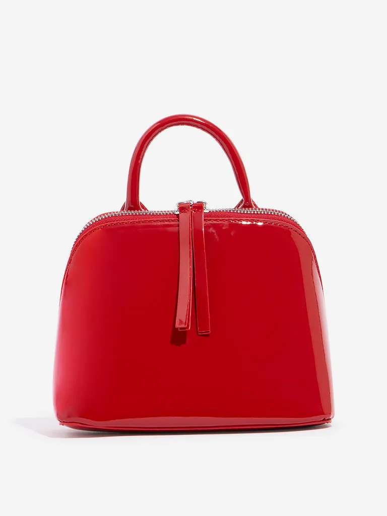 Buy Westside Accessories Red Glossy Shoulder Bag from Westside