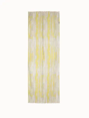Cashmere Silk Scarf with Waterstripe Print