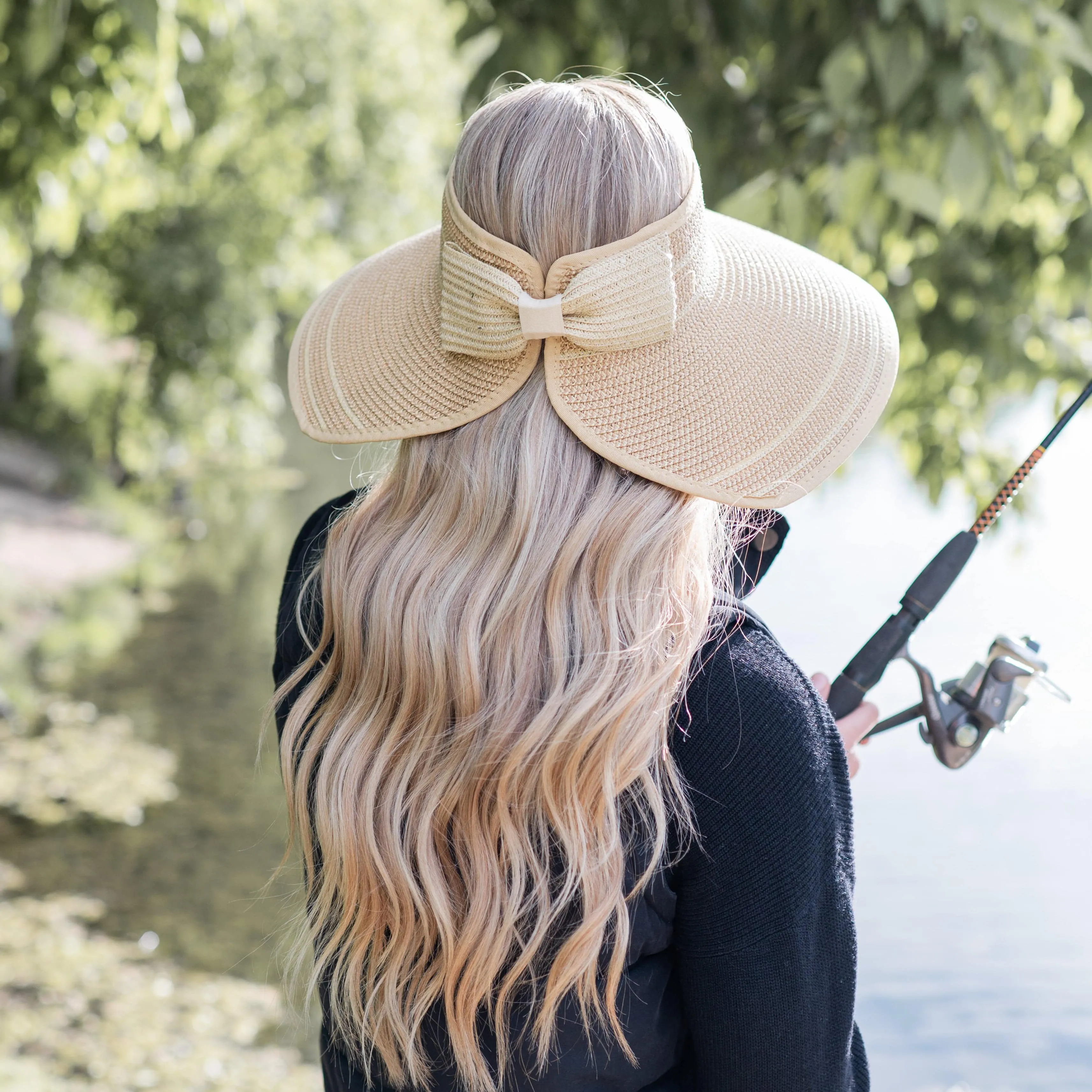 Easy Rollable Straw Visor Hat