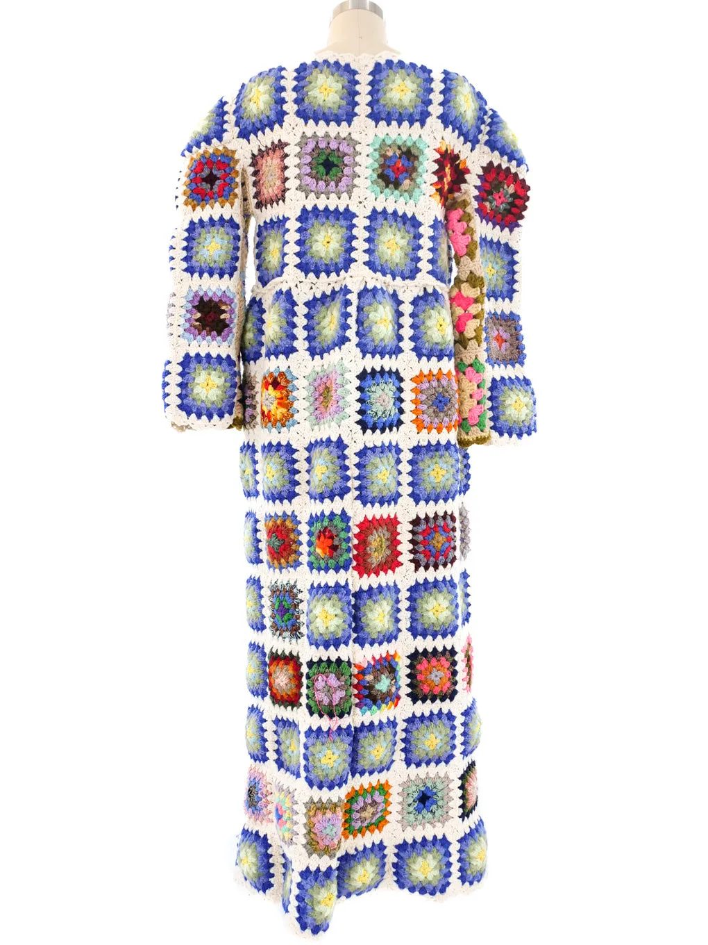 Granny Square Crochet Maxi Duster