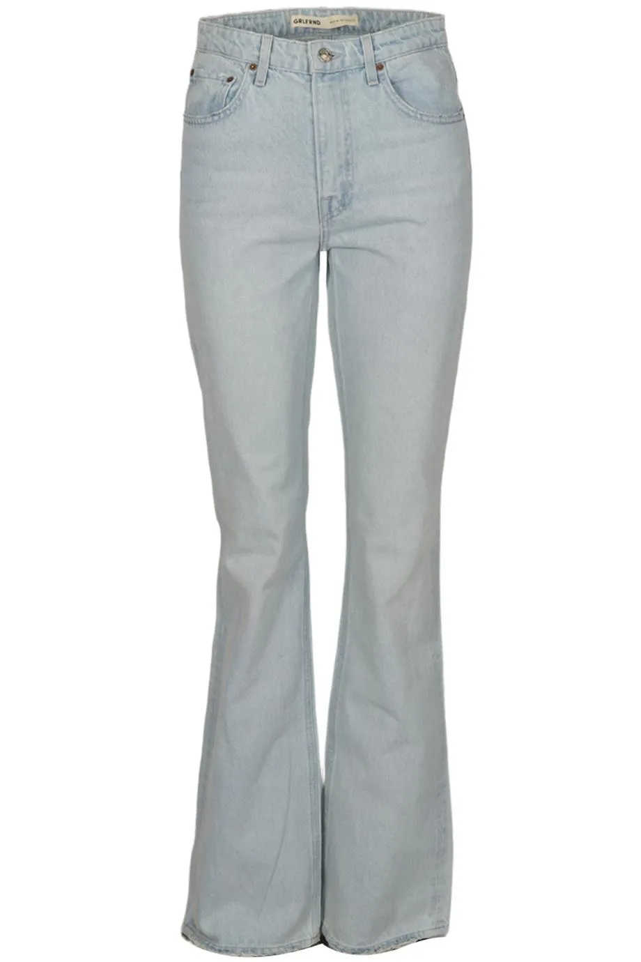 GRLFRND HIGH RISE FLARED JEANS W26 UK 8