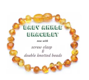 Healing Hazel Amber Baby Ankle Bracelet with Screw Clasp