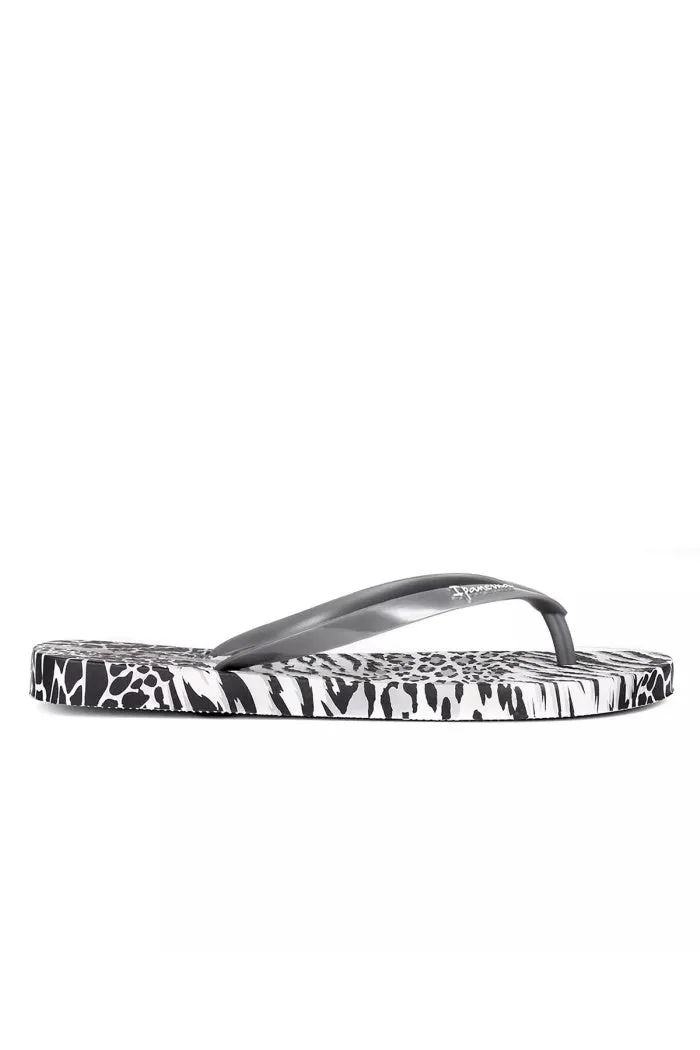 Ipanema Women's Animal Sandals in Grey Black