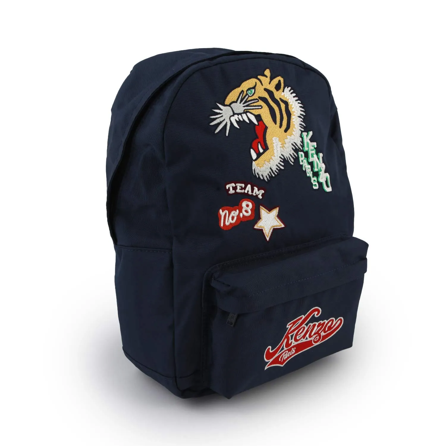 Kenzo Kenzo Blue Backpack With Multicolor Patches