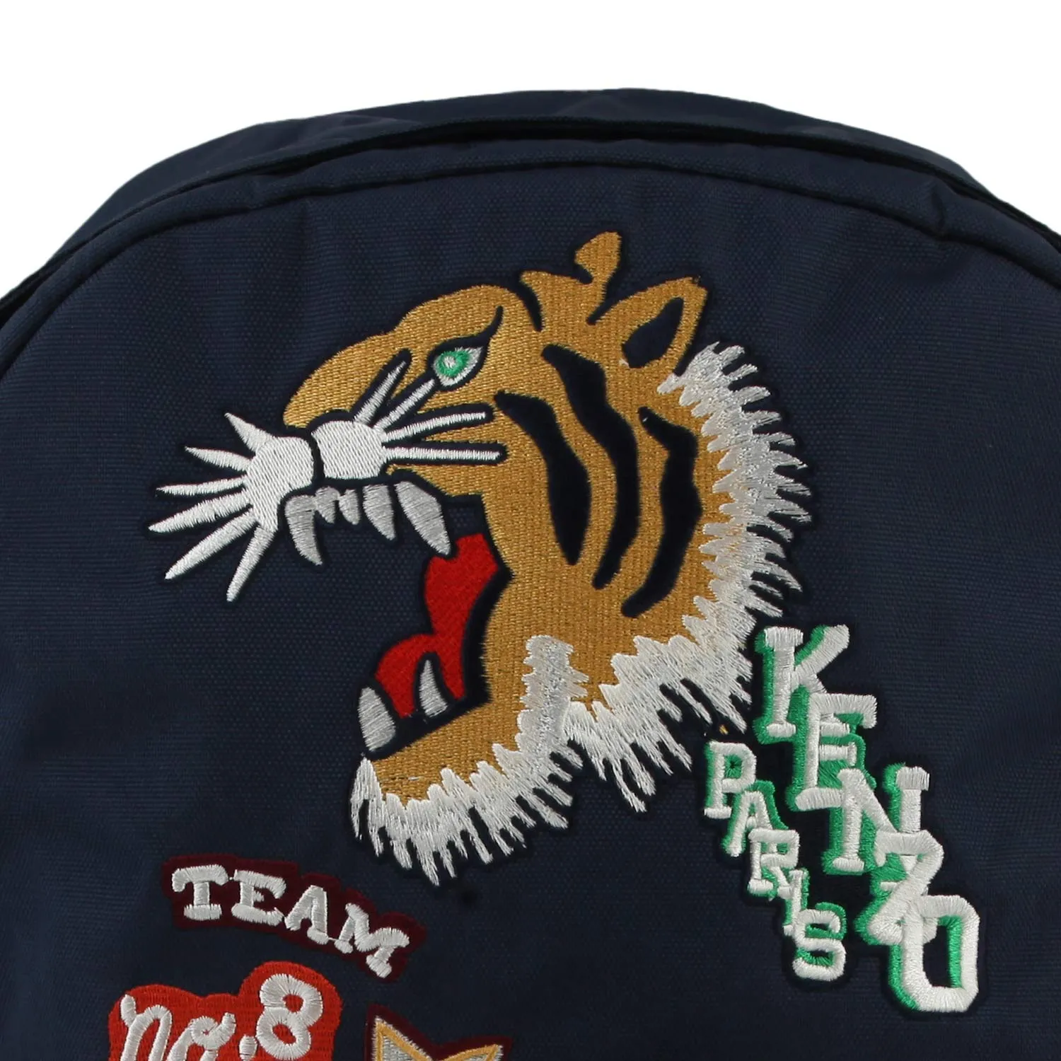 Kenzo Kenzo Blue Backpack With Multicolor Patches
