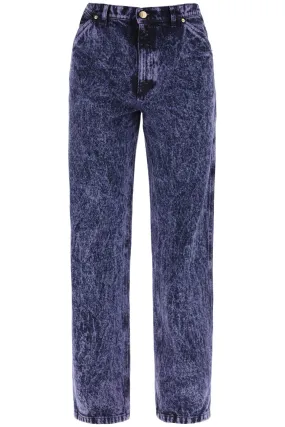 Marni loose marbleized denim jeans in PUJU0081A0USCV35 LIGHT ORCHID