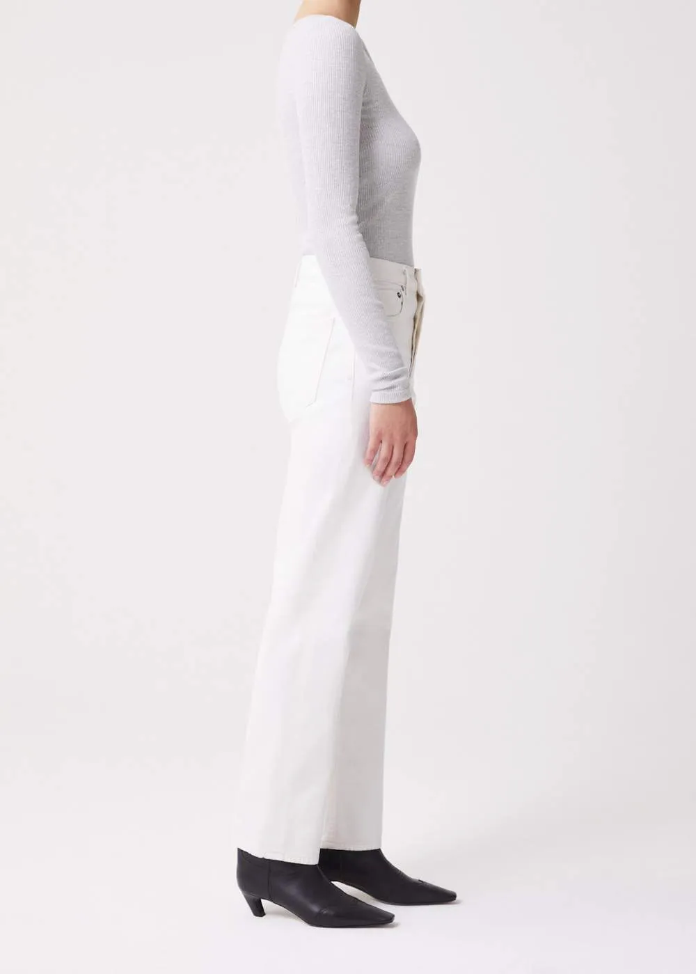 MAYA SCOOP NECK RIB LONG SLEEVE