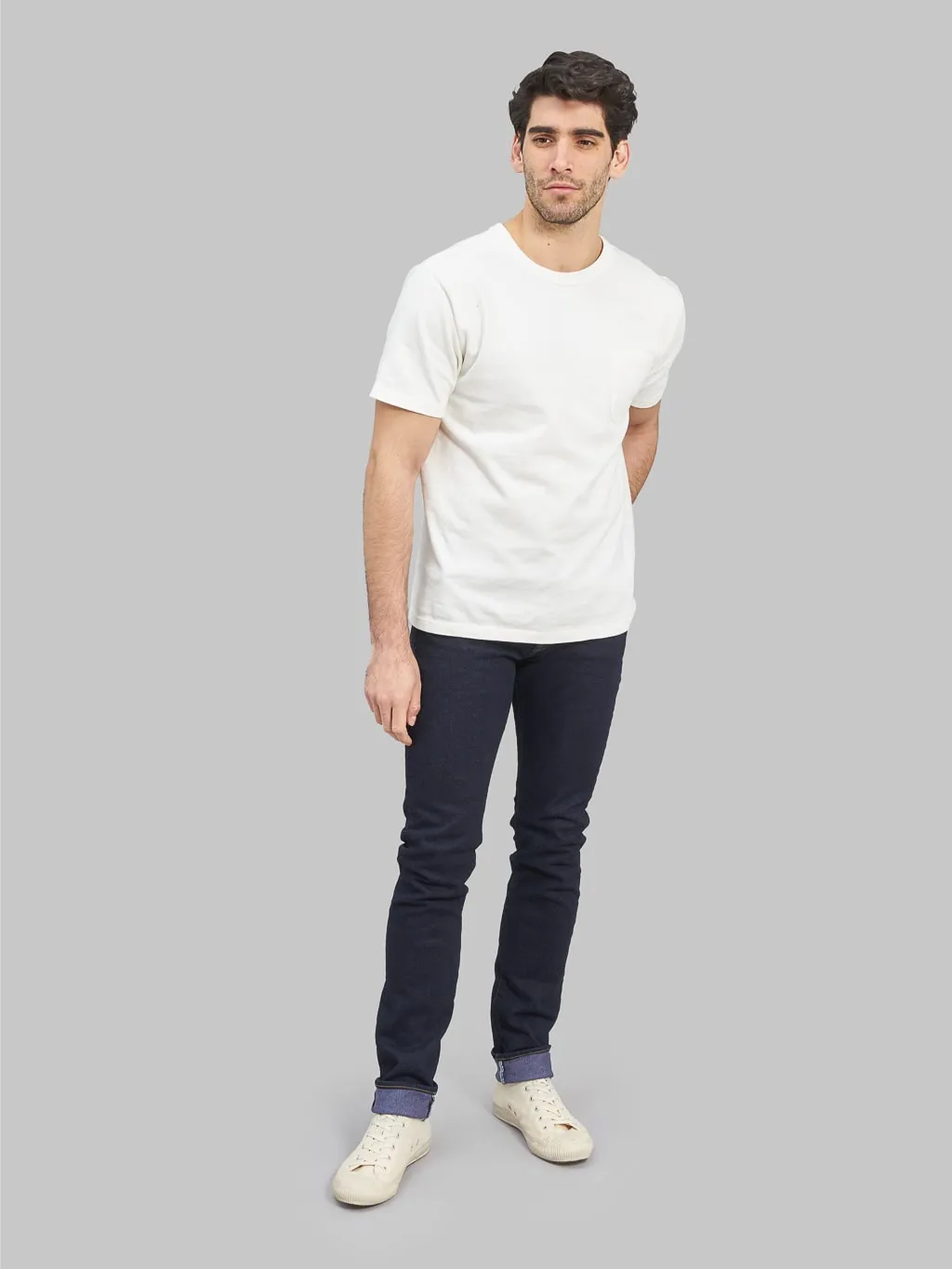 ONI Denim 122S-VIOLET Violet Weft 15oz Stretch Relax Tapered Jeans