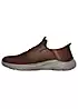 Skechers Mens Dark Brown Hands Free Slip-Ins Relaxed Fit Garner Newick Trainers