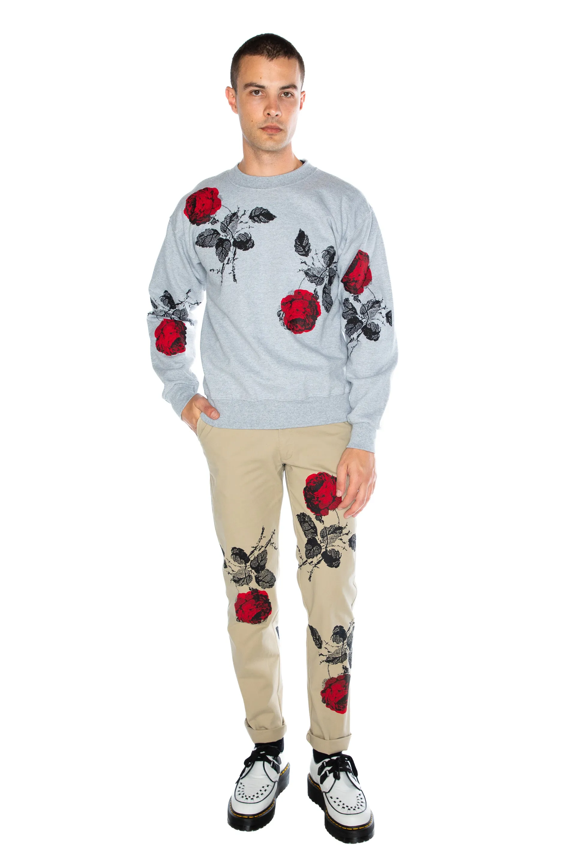 'STONE ROSES' CREWNECK SWEATSHIRT