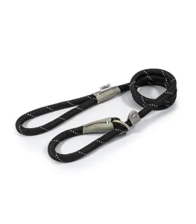 Viva reflective dog slip lead 1.5m x 12mm black Ancol