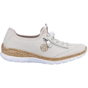 Women's Rieker N4263-81 Nikita 63 Kreide/Perlcreme Synthetic