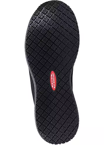 Work Ladies Black Slip Resistant Wec Squad SR Wide Trainers by Skechers | Look Again