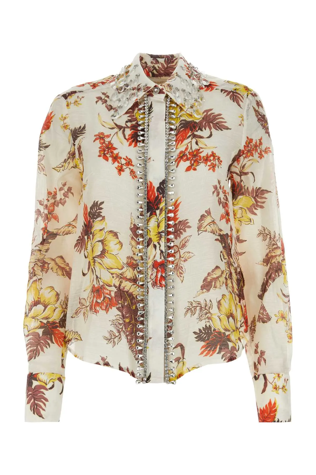 Zimmermann Printed Linen Blend Matchmaker Tropical Shirt